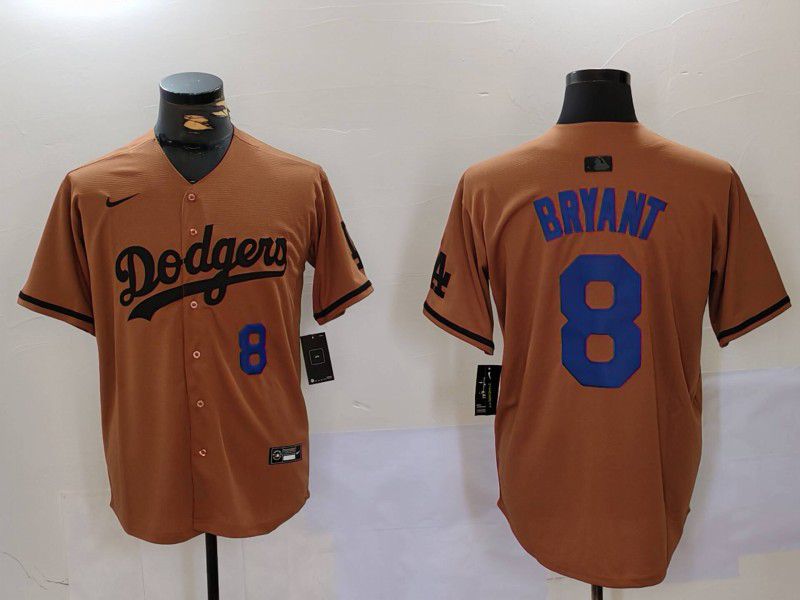 Men Los Angeles Dodgers #8 Bryant army green joint name 2024 Nike MLB Jersey style 3->->